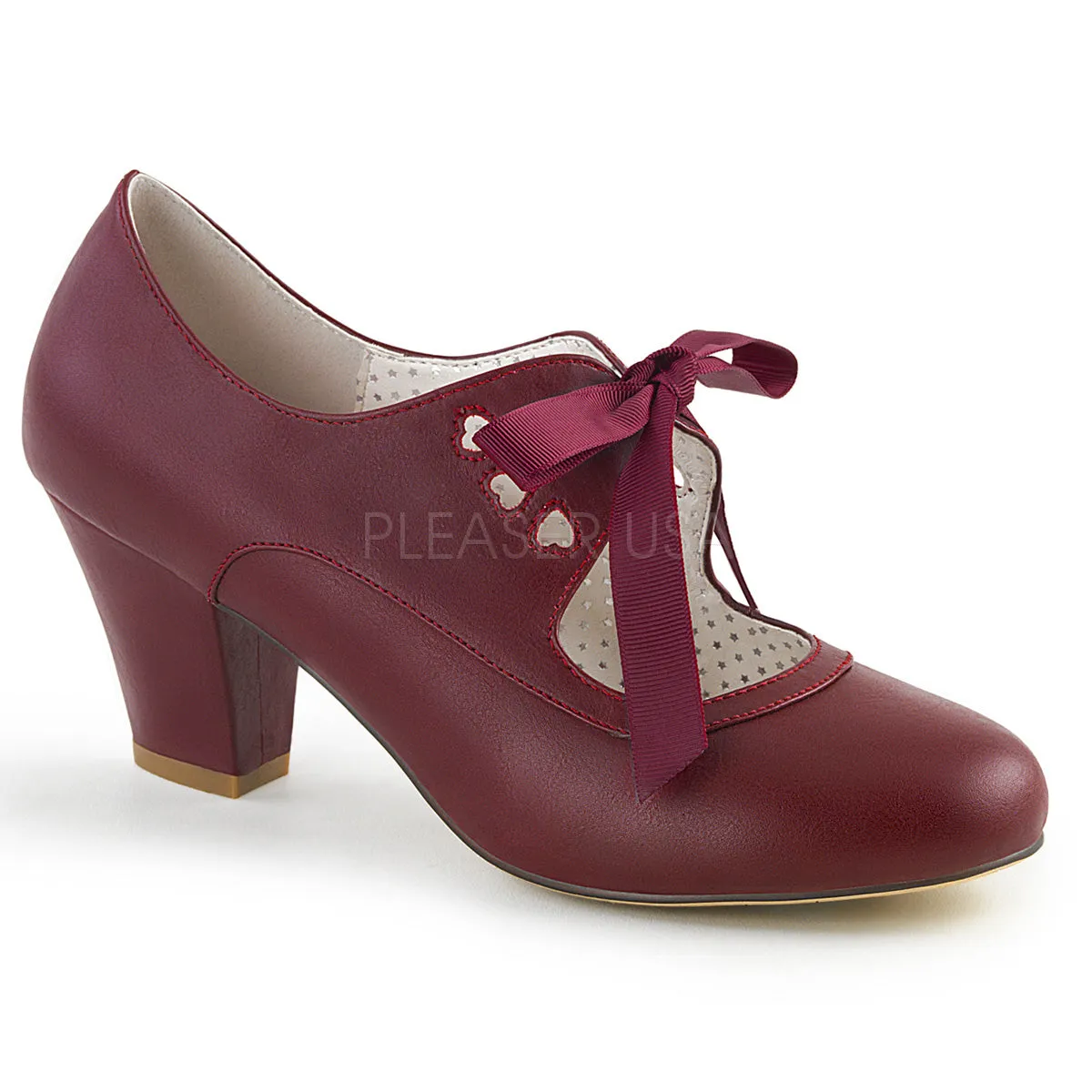 WIGGLE-32  Burgundy Faux Leather